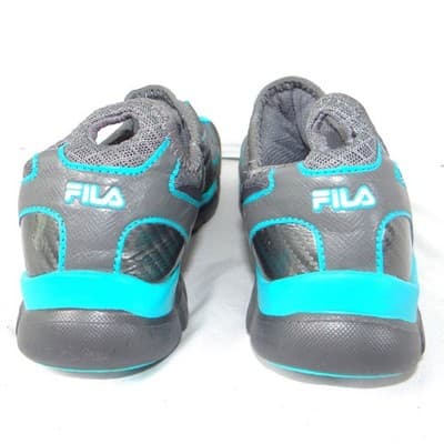Fila Skele-Toes EZ Slide Womens 7.5 Gray Teal Four Toe Barefoot Shoes - Thumbnail 5