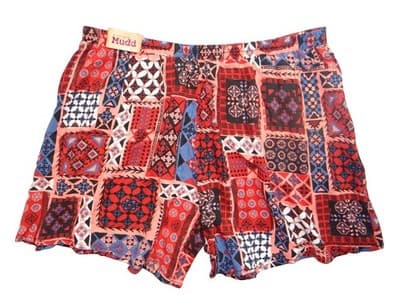 Mudd Women's Casual Shorts XL Rayon Patchwork Print - Thumbnail 2