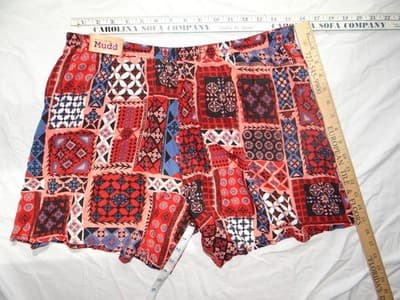 Mudd Women's Casual Shorts XL Rayon Patchwork Print - Thumbnail 4