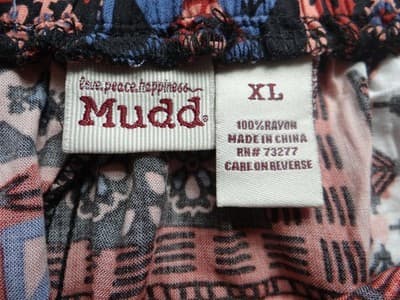 Mudd Women's Casual Shorts XL Rayon Patchwork Print - Thumbnail 3