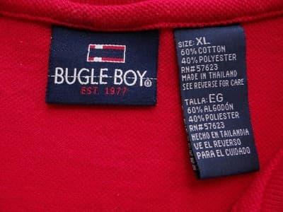 Bugle Boy Men's Red Polo Shirt XL - Thumbnail 3