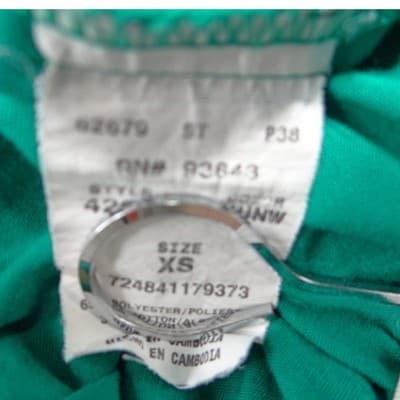 Cherokee Workwear Womens Green Elastic Waist Cargo Scrub Pants XS - Thumbnail 2