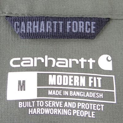 Carhartt Force Modern Fit Women Scrub Top Olive Green V-Neck Pocket Medium - Thumbnail 2