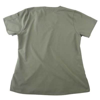 Carhartt Force Modern Fit Women Scrub Top Olive Green V-Neck Pocket Medium - Thumbnail 3