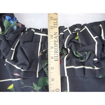 NWT-Tuckernuck Black Fresher Buds Suze Dress Floral Grid Ruffle Midi Size 12 - Thumbnail 9
