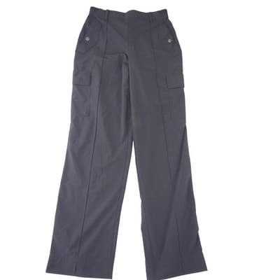 Athleta Womens Black Cargo Pants Straight Leg Pintuck Travel Hiking Size 4