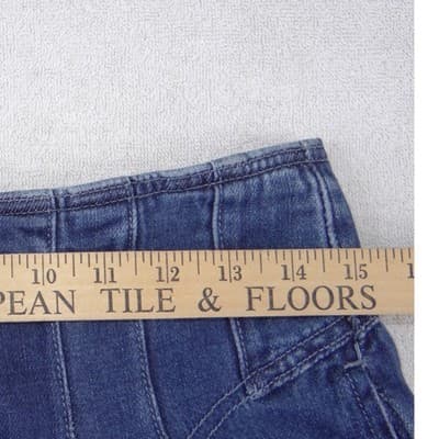 We The Free Free People Wide Leg Palazzo Jeans Blue Pleated High Waist 27 - Thumbnail 5