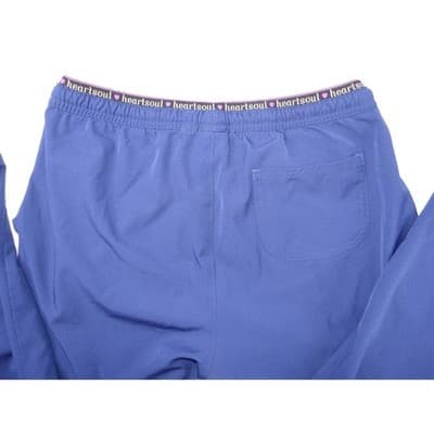 Heartsoul Petite Blue Scrub Pants Drawstring Waist Pockets Flare Leg - Thumbnail 6