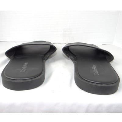 Calvin Klein Mens Black Micro Perforated Slide Sandals Size 12 US 46 EUR - Thumbnail 5