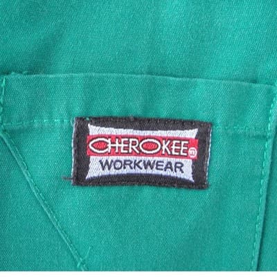 Cherokee Workwear Womens Green Elastic Waist Cargo Scrub Pants XS - Thumbnail 4