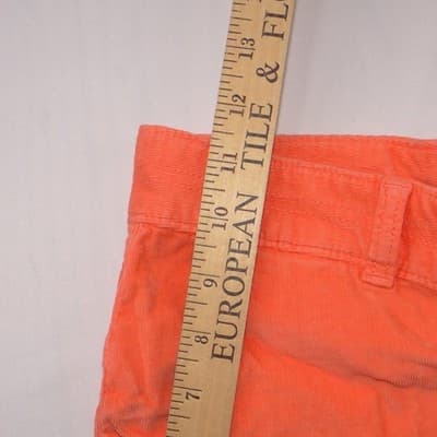 Athleta Womens Coral Orange Corduroy Shorts Size 6 Casual Summer Bright 1796 - Thumbnail 6
