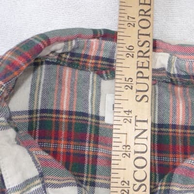 Marine Layer Mens Marge Plaid Flannel Button Down Shirt Red Green Multi Size M - Thumbnail 7
