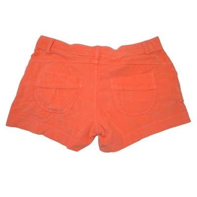 Athleta Womens Coral Orange Corduroy Shorts Size 6 Casual Summer Bright 1796 - Thumbnail 3