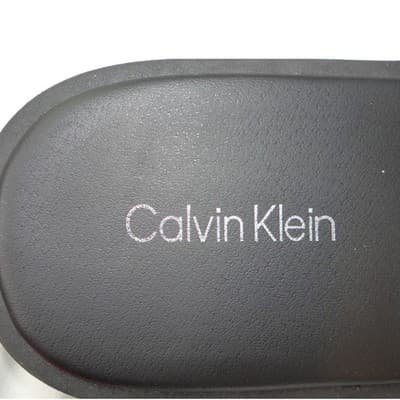 Calvin Klein Mens Black Micro Perforated Slide Sandals Size 12 US 46 EUR - Thumbnail 8