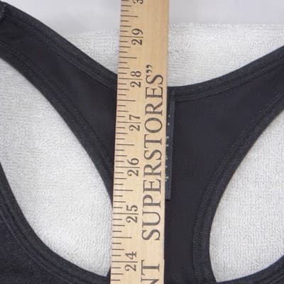 Womens Charcoal Black Racerback Athletic Romper Unitard Bodysuit XS - Thumbnail 5