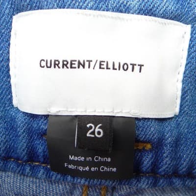 Current Elliott High Waisted Wide Leg Jeans Blue Medium Wash Size 26 - Thumbnail 2