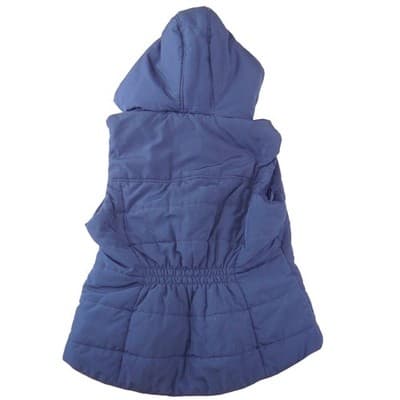 Prince & Fox Navy Blue Quilted Puffer Vest with Detachable Hood XL - Thumbnail 4