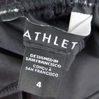 Athleta Womens Black Cargo Pants Straight Leg Pintuck Travel Hiking Size 4 - Thumbnail 2