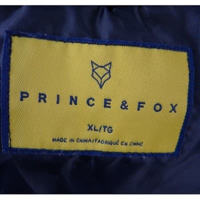 Prince & Fox Navy Blue Quilted Puffer Vest with Detachable Hood XL - Thumbnail 3