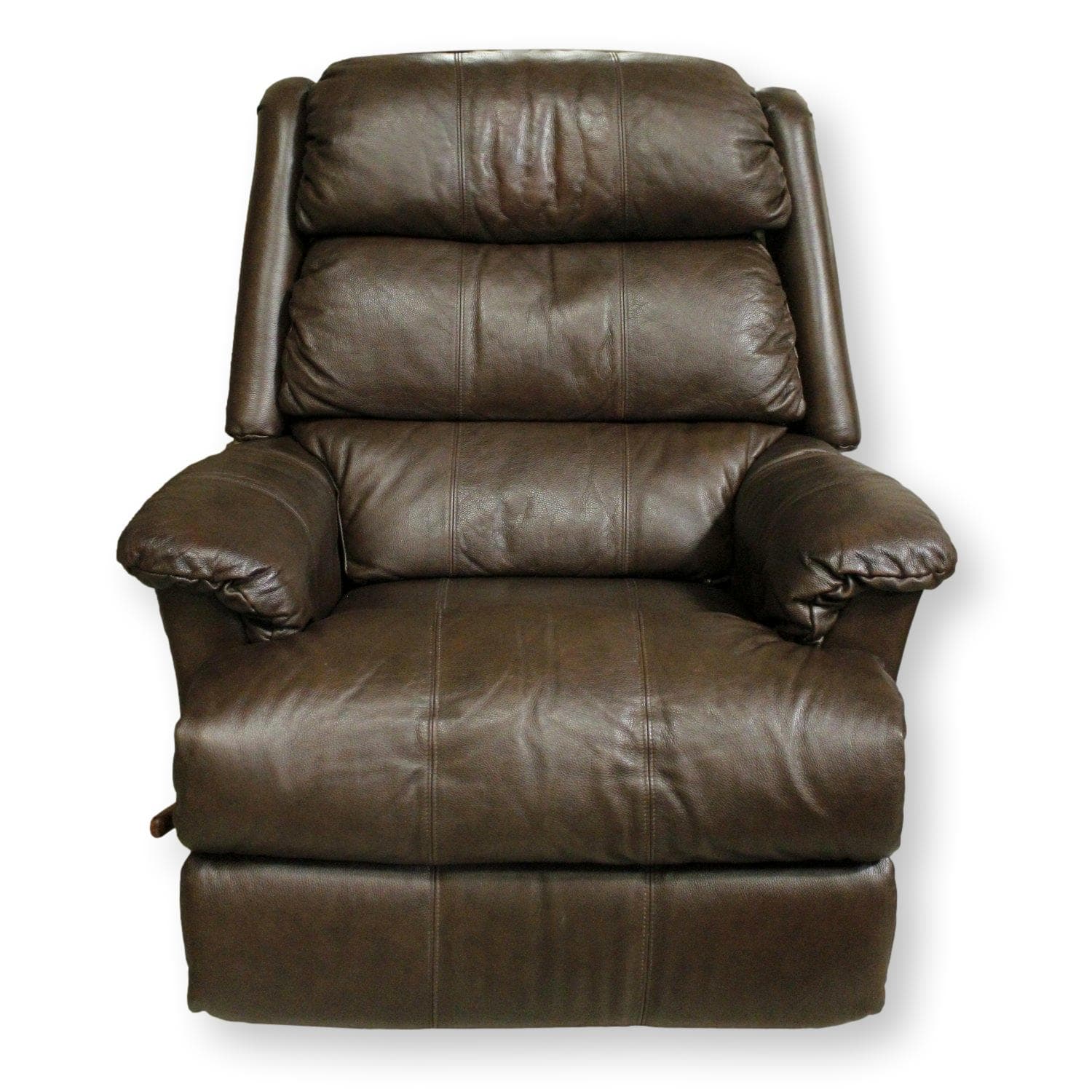 La-Z-Boy Large Size Brown Leather Rocking Recliner - Brown