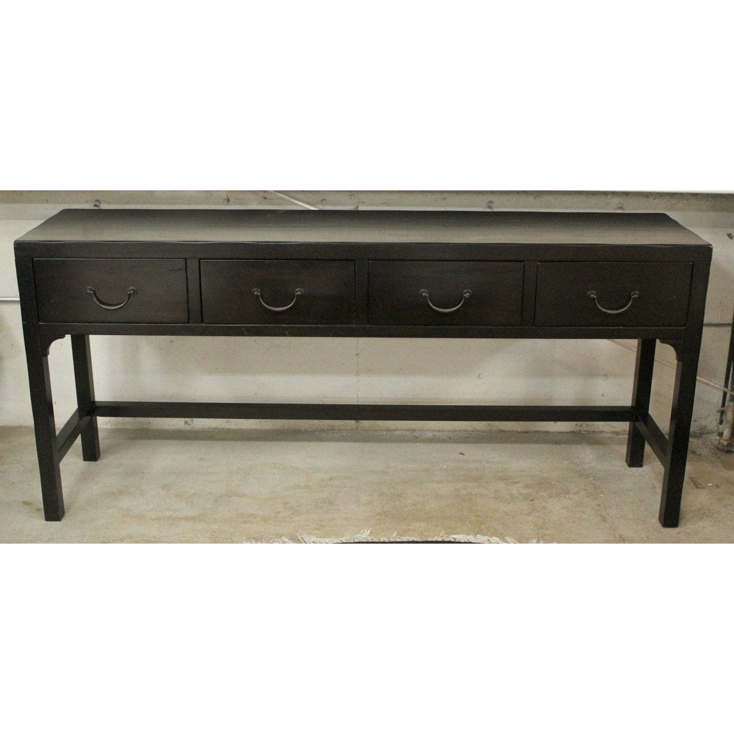 Long 4 Drawer Console Table - Black - Thumbnail 3