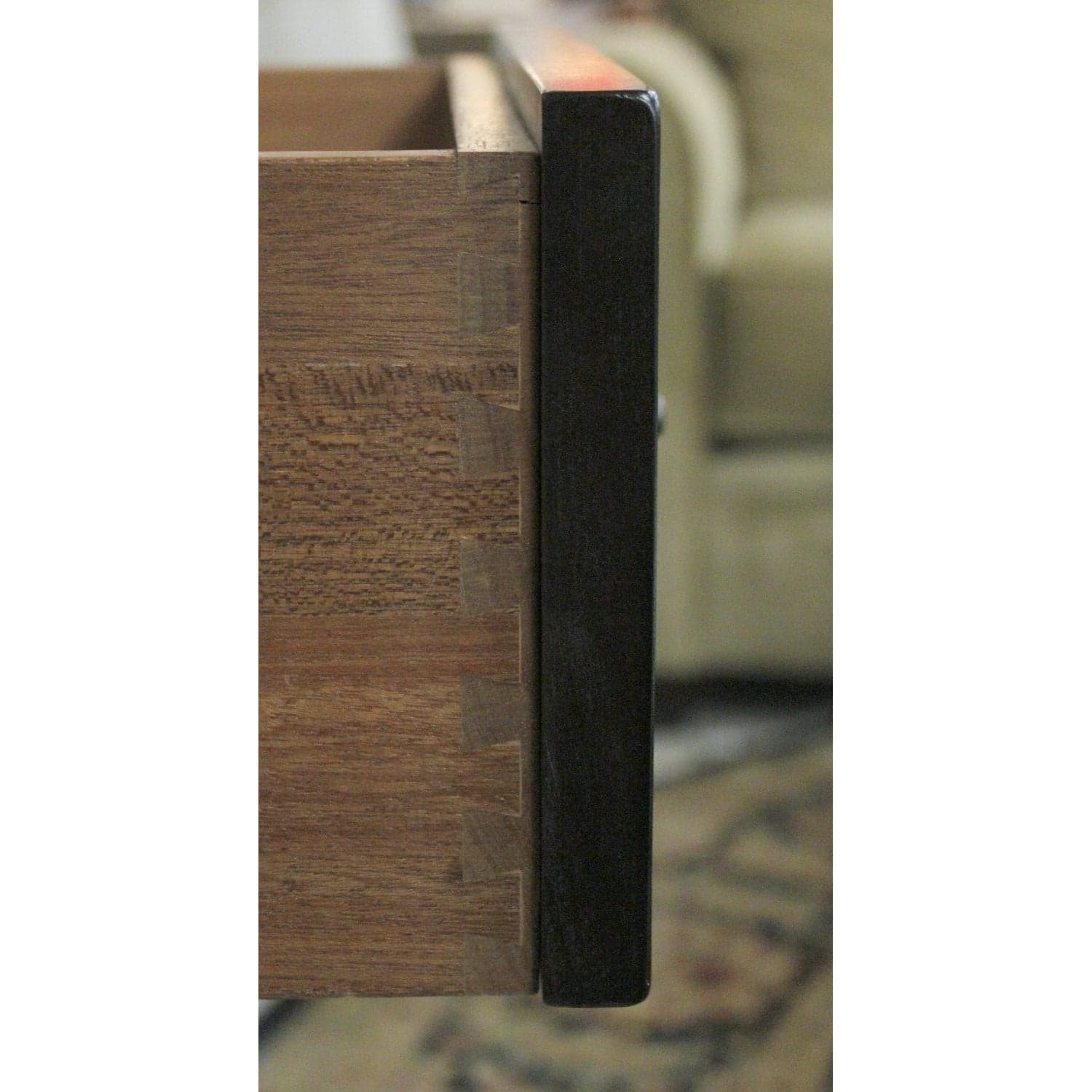 Long 4 Drawer Console Table - Black - Thumbnail 5