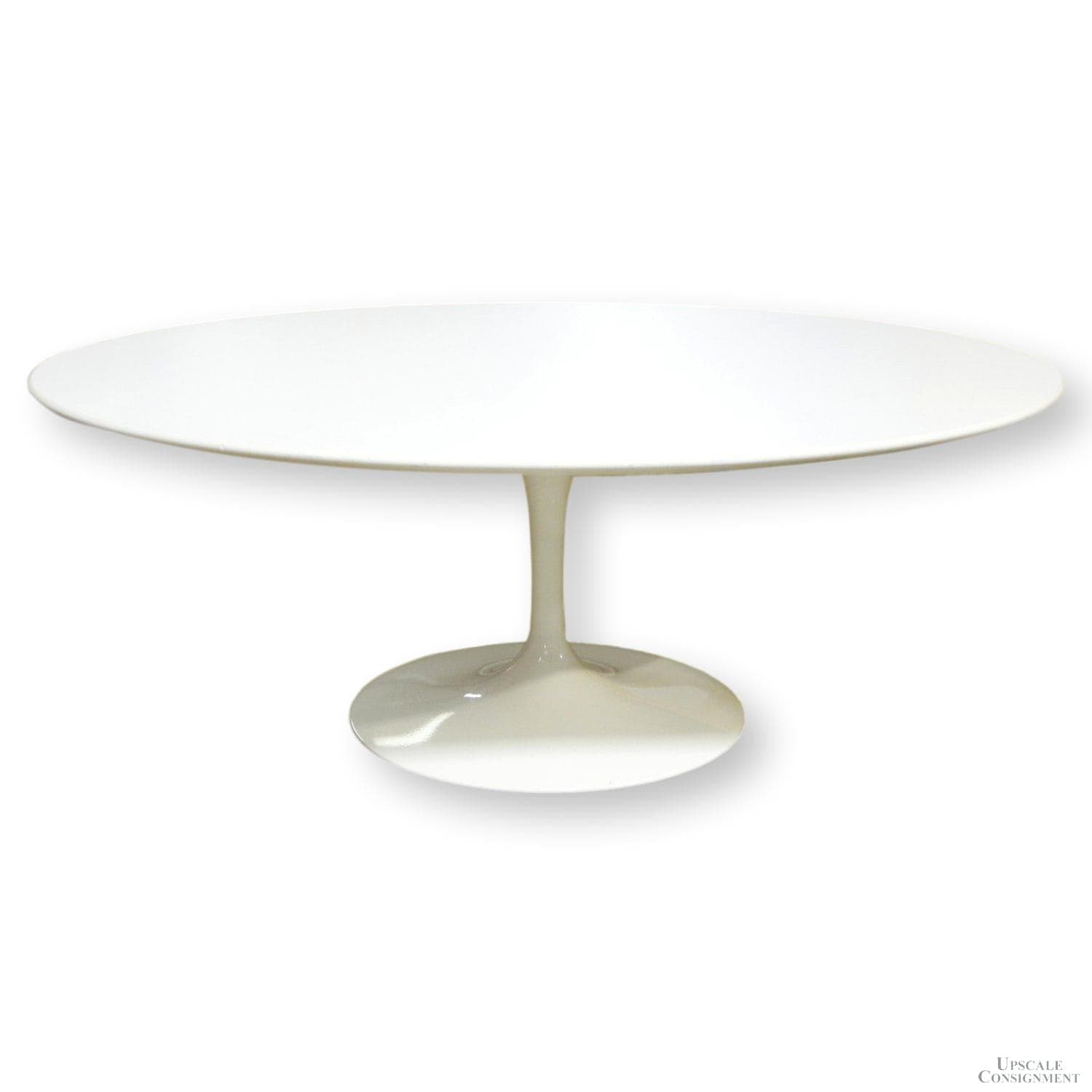 Knoll White 'Saarinen' Oval Coffee Table - White