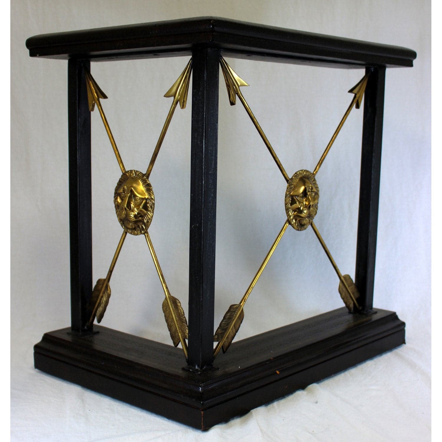 Maitland Smith Pair of Lion Head Fireplace Fenders - Thumbnail 4