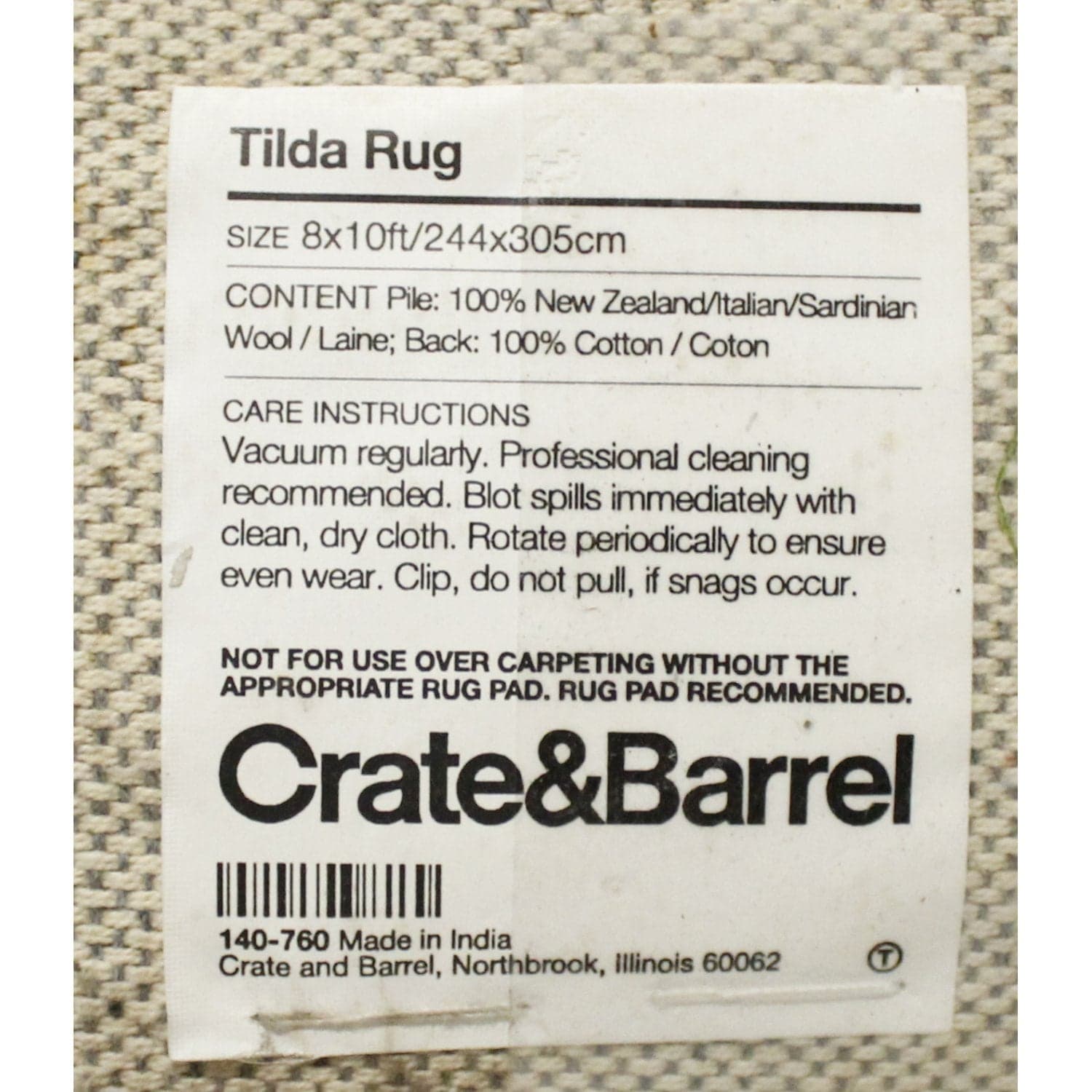 Crate & Barrel 8' x 10' 'Tilda' Area Rug - Thumbnail 3