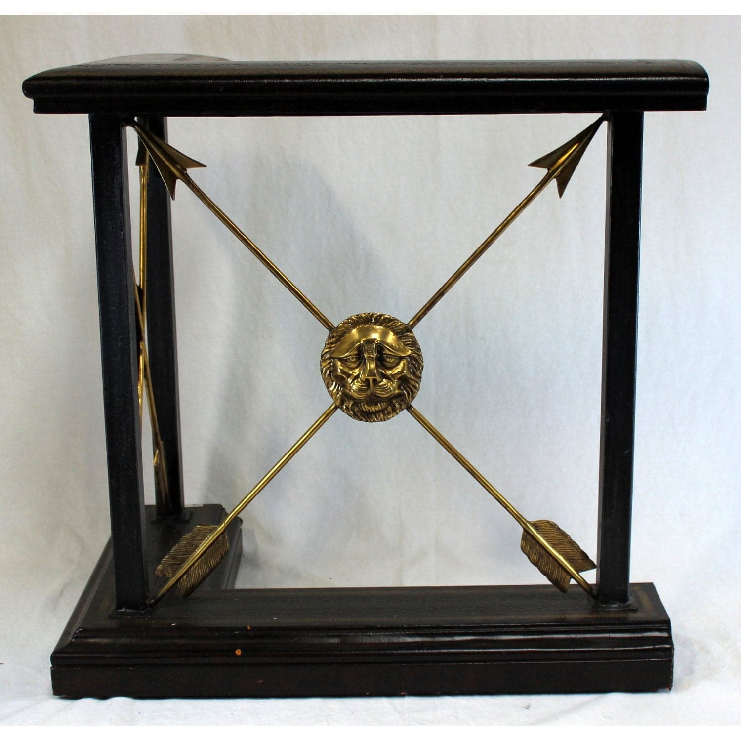 Maitland Smith Pair of Lion Head Fireplace Fenders - Thumbnail 3