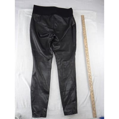 Stork & Babe Womens Maternity Faux Leather Leggings Black Skinny Size S/P 2598 - Thumbnail 7