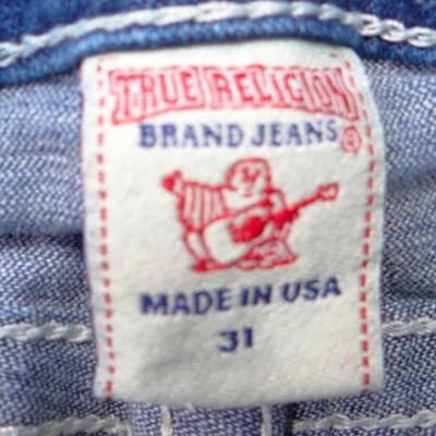 True Religion Joey Bootcut Jeans Womens 31 Medium Wash Blue Made in USA Y2K Low - Thumbnail 2