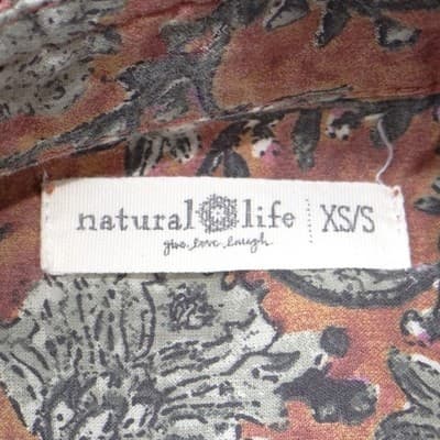Natural Life Floral Button Down Maxi Dress Duster Terracotta XS/S Long Sleeve - Thumbnail 2
