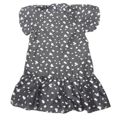 NWT-THML Womens Black Silver Metallic Embroidery Tiered Mini Dress WCT1865-BK - Thumbnail 8