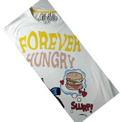 Rare Archie Comics Forever Hungry Graphic Tee Shirt White Men's Status Quo - Thumbnail 6