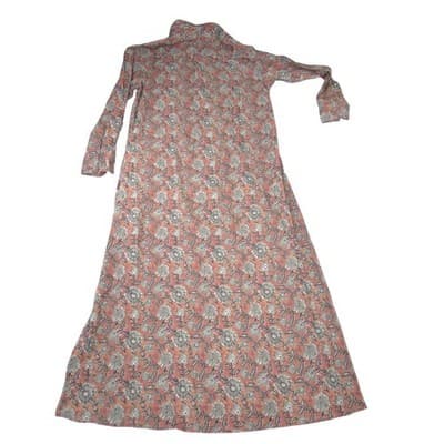 Natural Life Floral Button Down Maxi Dress Duster Terracotta XS/S Long Sleeve - Thumbnail 3