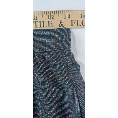 VTG Womens Plaid Tweed Maxi Skirt Dark Multi Color Classic Tailored Knee Length - Thumbnail 8
