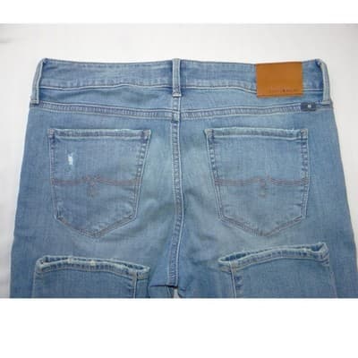 Lucky Brand Lolita Skinny Jeans Womens 8/29 Light Wash Distressed Blue Denim - Thumbnail 4