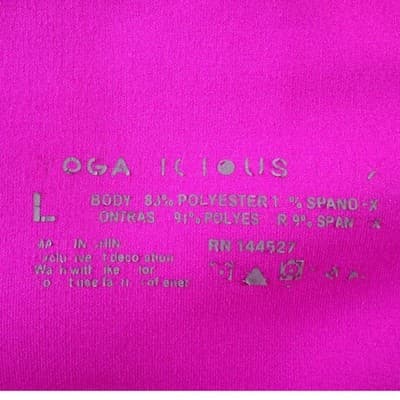 Yogalicious Lux Womens High Waisted Biker Shorts Magenta Pink Size L - Thumbnail 2