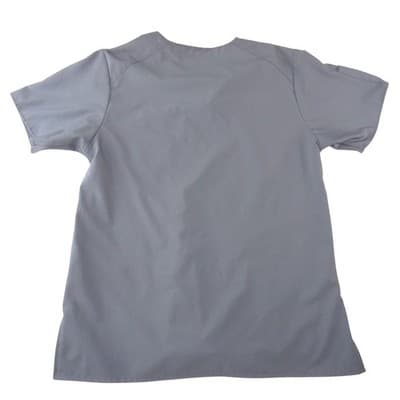 WonderWink Womens Charcoal Gray V-Neck Medical Scrub Top Size Medium - Thumbnail 3