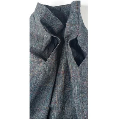 VTG Womens Plaid Tweed Maxi Skirt Dark Multi Color Classic Tailored Knee Length - Thumbnail 7