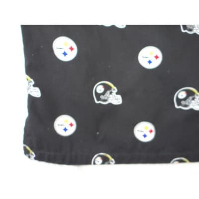 NFL Team Apparel Pittsburgh Steelers Scrub Top Womens Black V-Neck Logo Print L - Thumbnail 15