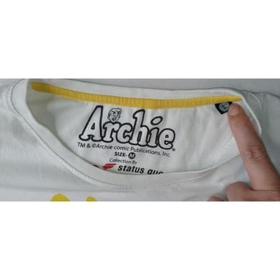 Rare Archie Comics Forever Hungry Graphic Tee Shirt White Men's Status Quo - Thumbnail 2