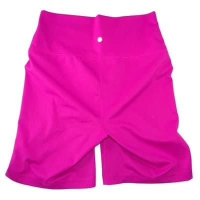 Yogalicious Lux Womens High Waisted Biker Shorts Magenta Pink Size L - Thumbnail 3