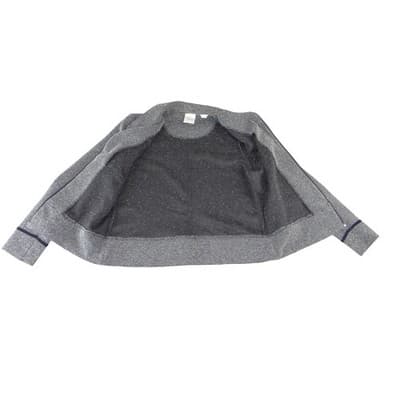 Emma James Petite Grey Textured Zip-Up Jacket Liz Claiborne Size P - Thumbnail 2