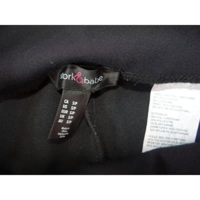 Stork & Babe Womens Maternity Faux Leather Leggings Black Skinny Size S/P 2598 - Thumbnail 4