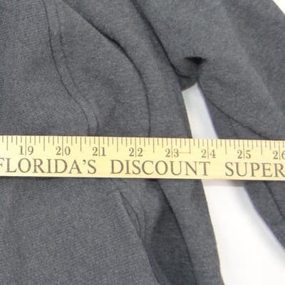 Zella Womens Small Charcoal Gray Fleece Lined Open Wrap Cardigan Thumbholes - Thumbnail 5
