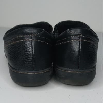 Clarks Black Leather Slip On Comfort Shoes Women's Size 8M - Thumbnail 5