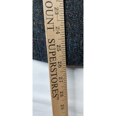 VTG Womens Plaid Tweed Maxi Skirt Dark Multi Color Classic Tailored Knee Length - Thumbnail 9