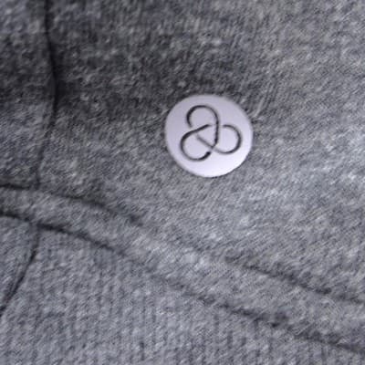 Zella Womens Small Charcoal Gray Fleece Lined Open Wrap Cardigan Thumbholes - Thumbnail 4
